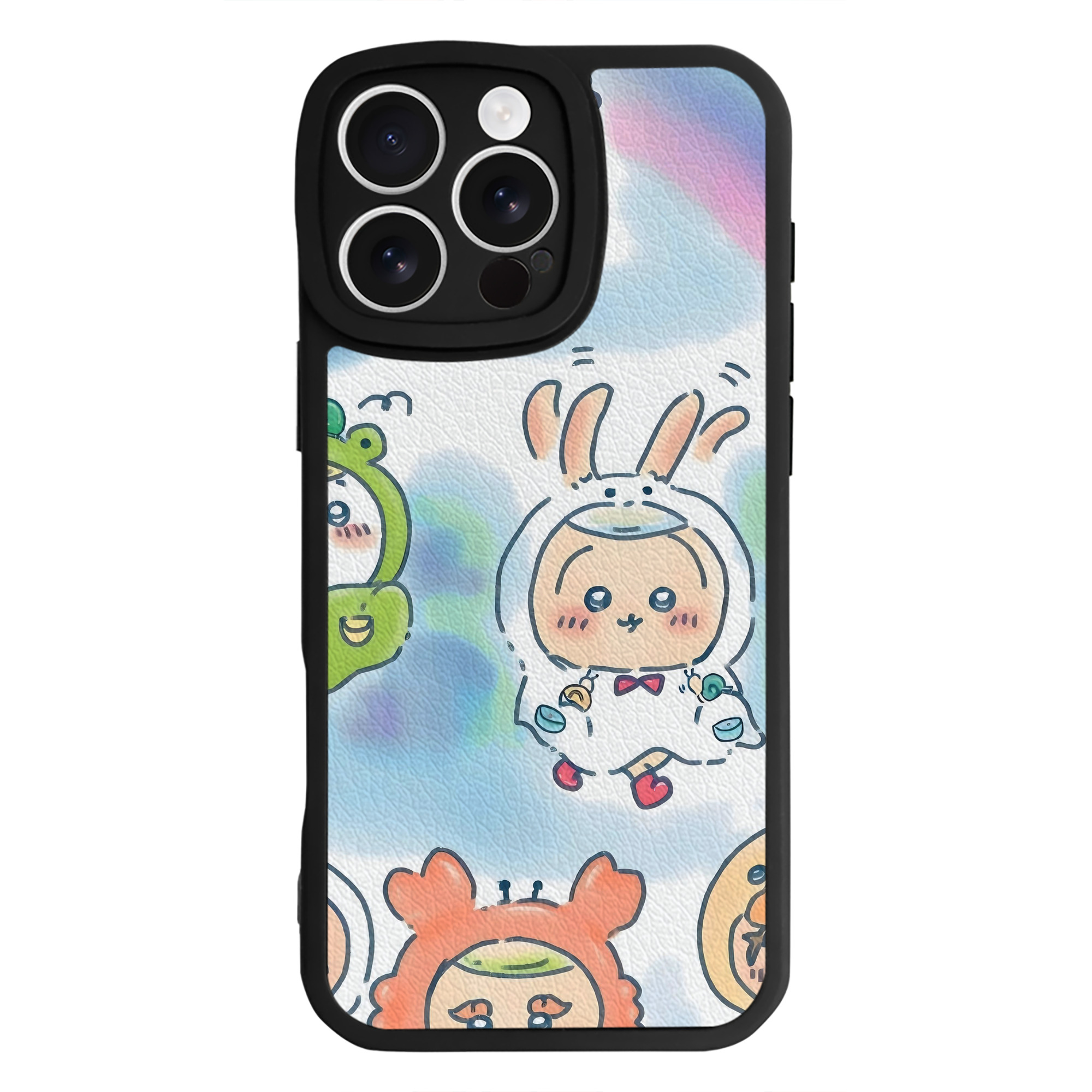 （画像用） ちいかわ Chii-kawa 【iPhone 16シリーズ対応】シリコンスマホケース（レザー調） 材質：シリコン